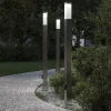 Verlichting*vidaXL Bolderverlichting met stopcontact 3 stuks 110 cm RVS IP44