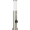 Verlichting*vidaXL Bolderverlichting met sensor en stopcontact 50 cm roestvrij staal IP44