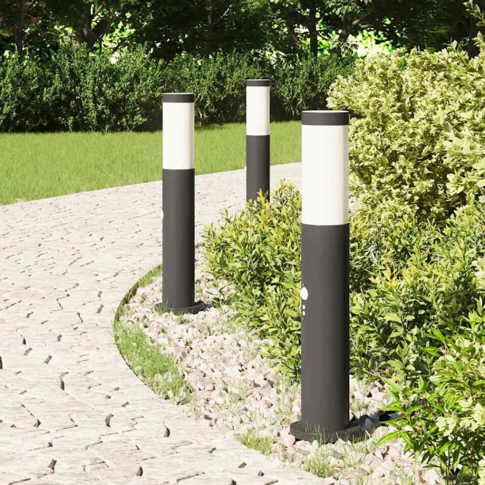 Bolderverlichting met sensor 3 stuks 50 cm RVS IP44>vidaXL Sale