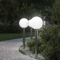 Verlichting*vidaXL Bolderverlichting met sensor 3 stuks 80 cm RVS IP44