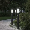 Bolderverlichting met sensor en stopcontact 3 stuks 80 cm roestvrij staal IP44>vidaXL Sale