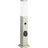 Bolderverlichting met sensor en stopcontact 50 cm roestvrij staal IP44>vidaXL Hot