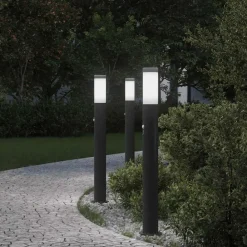 Bolderverlichting met sensor 3 stuks 80 cm RVS IP44>vidaXL New