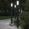 Bolderverlichting met sensor en stopcontact 3 stuks 110 cm roestvrij staal IP44>vidaXL Clearance