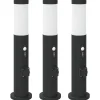 Bolderverlichting met sensor en stopcontact 3 stuks 50 cm roestvrij staal IP44>vidaXL