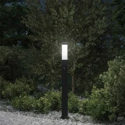 Verlichting*vidaXL Bolderverlichting met sensor 80 cm zwart IP44