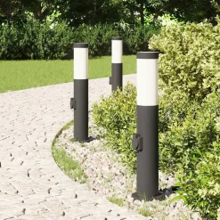 Bolderverlichting met stopcontact 3 stuks 50 cm roestvrij staal IP44><noscript><img width=