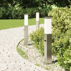 Verlichting*vidaXL Bolderverlichting met sensor 3 stuks 50 cm RVS IP44