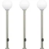 Verlichting*vidaXL Bolderverlichting met sensor en stopcontact 3 stuks 120 cm roestvrij staal IP44