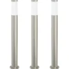 Bolderverlichting 3 stuks 80 cm RVS IP44>vidaXL Discount