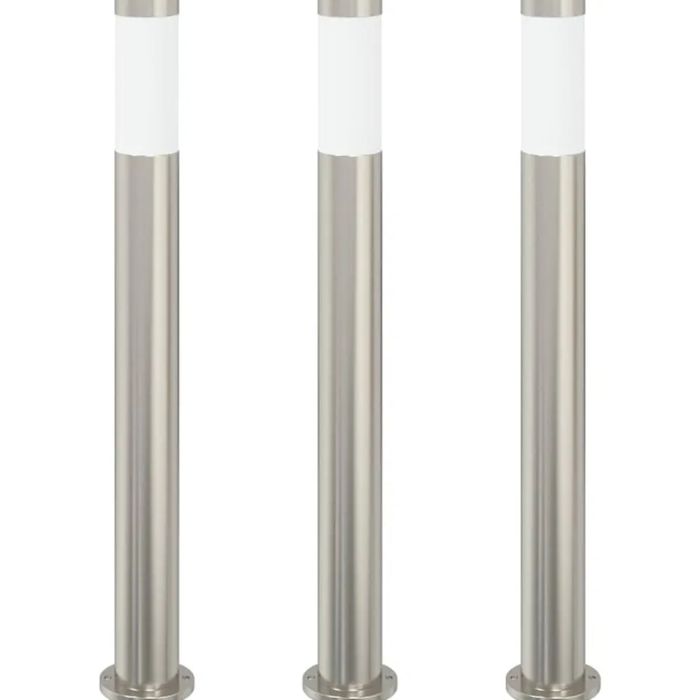 Bolderverlichting 3 stuks 80 cm RVS IP44>vidaXL Discount