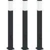 Bolderverlichting met stopcontact 3 stuks 80 cm Zwart IP44>vidaXL