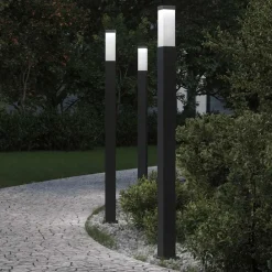 Verlichting*vidaXL Bolderverlichting 3 stuks 110 cm Zwart IP44