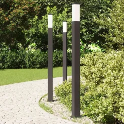 Verlichting*vidaXL Bolderverlichting 3 stuks 110 cm Zwart IP44