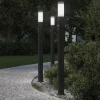 Verlichting*vidaXL Bolderverlichting met sensor 3 stuks 110 cm RVS IP44
