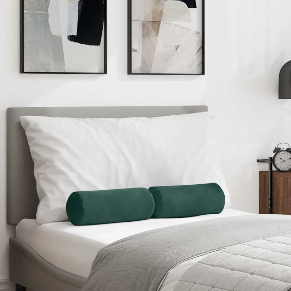 Bolster Kussens 2 stuks Ø 15 x 40 cm Cordstof>vidaXL Online