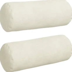 Bolster Kussens 2 stuks Crème Ø 15 x 40 cm Cordstof>vidaXL