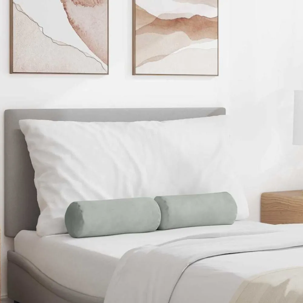 Bolster Kussens 2 stuks Ø 15 x 40 cm Cordstof>vidaXL Discount