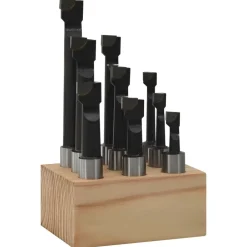 Gereedschap*vidaXL Boorfrezen 9 st met houtbasis 12 mm
