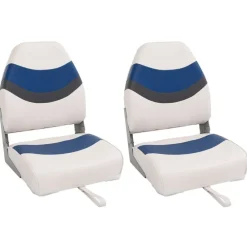 Bootstoelen 2 st inklapbaar met hoge rugleuning 44x38x55 cm>vidaXL Clearance