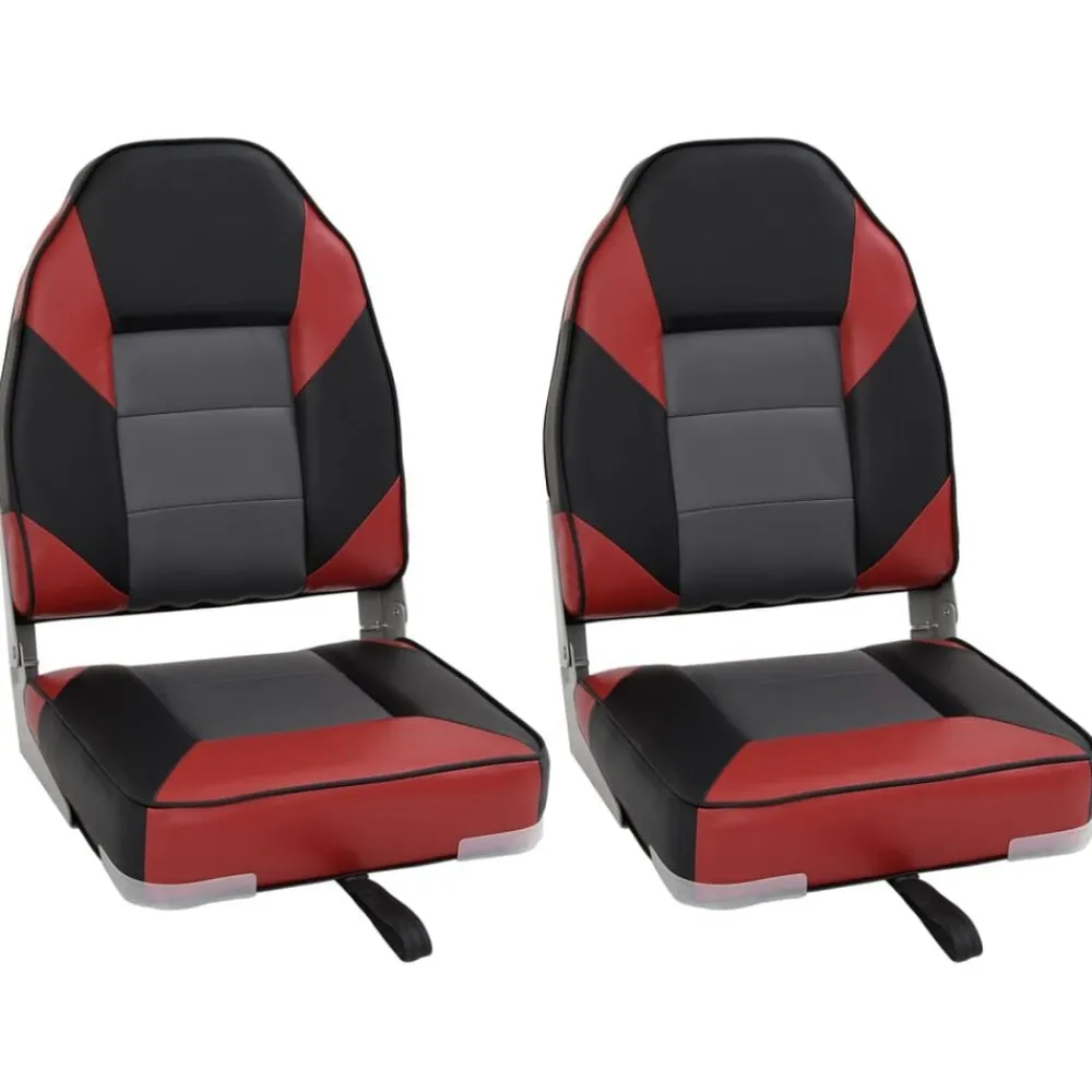 Bootstoelen 2 st inklapbaar met hoge rugleuning 39x43x58 cm>vidaXL