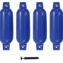 Voertuigonderdelen & -Accessoires*vidaXL Bootstootkussens 4 st 41x11,5 cm PVC Blauw