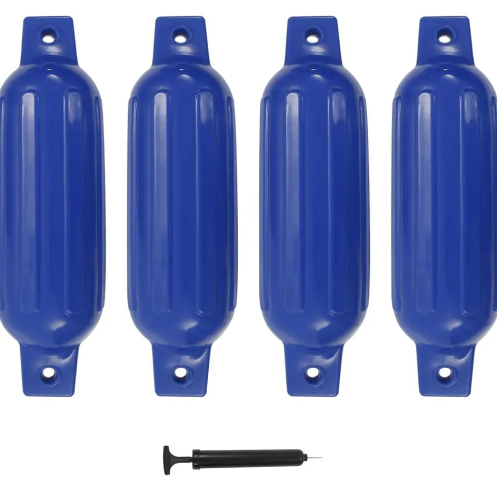Voertuigonderdelen & -Accessoires*vidaXL Bootstootkussens 4 st 41x11,5 cm PVC Blauw