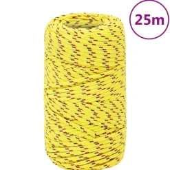 Bouwbeslag*vidaXL Boottouw 2 mm 25 m polypropyleen Geel