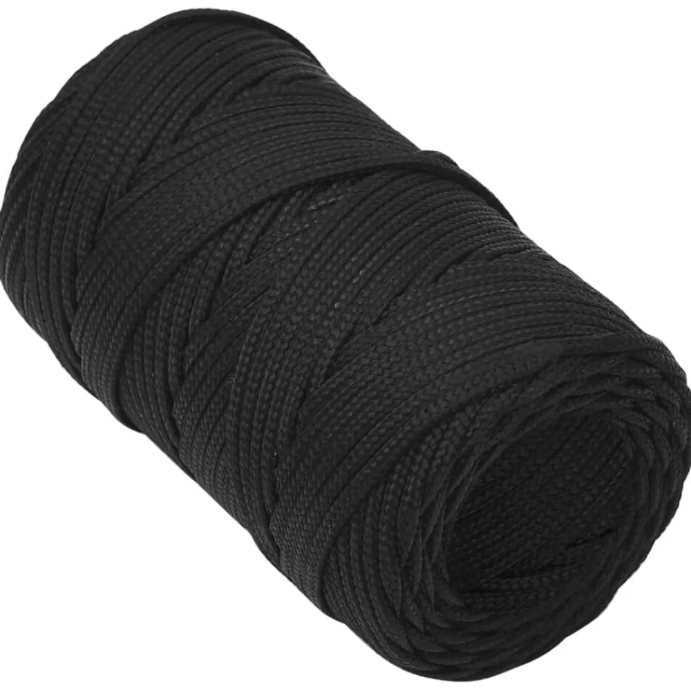 Bouwbeslag*vidaXL Boottouw 2 mm 25 m polypropeen Zwart