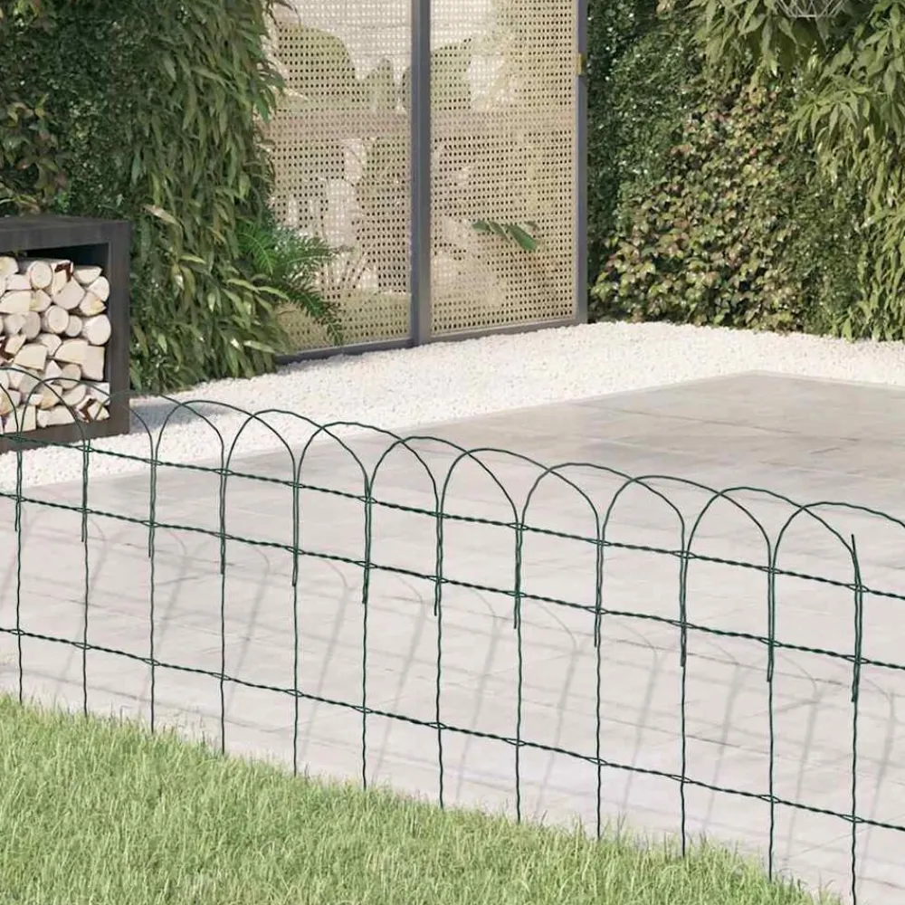 Borderafscheiding 10x0,4 m gepoedercoat ijzer>vidaXL Sale