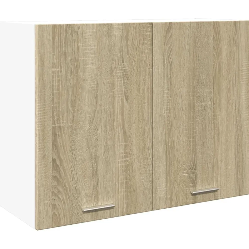 Kasten & Opbergmeubelen*vidaXL Bovenkast Lyon 80x31x60 cm bewerkt hout kleurig Sonoma eiken
