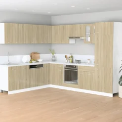 Kasten & Opbergmeubelen*vidaXL Bovenkast Lyon 80x31x60 cm bewerkt hout kleurig Sonoma eiken