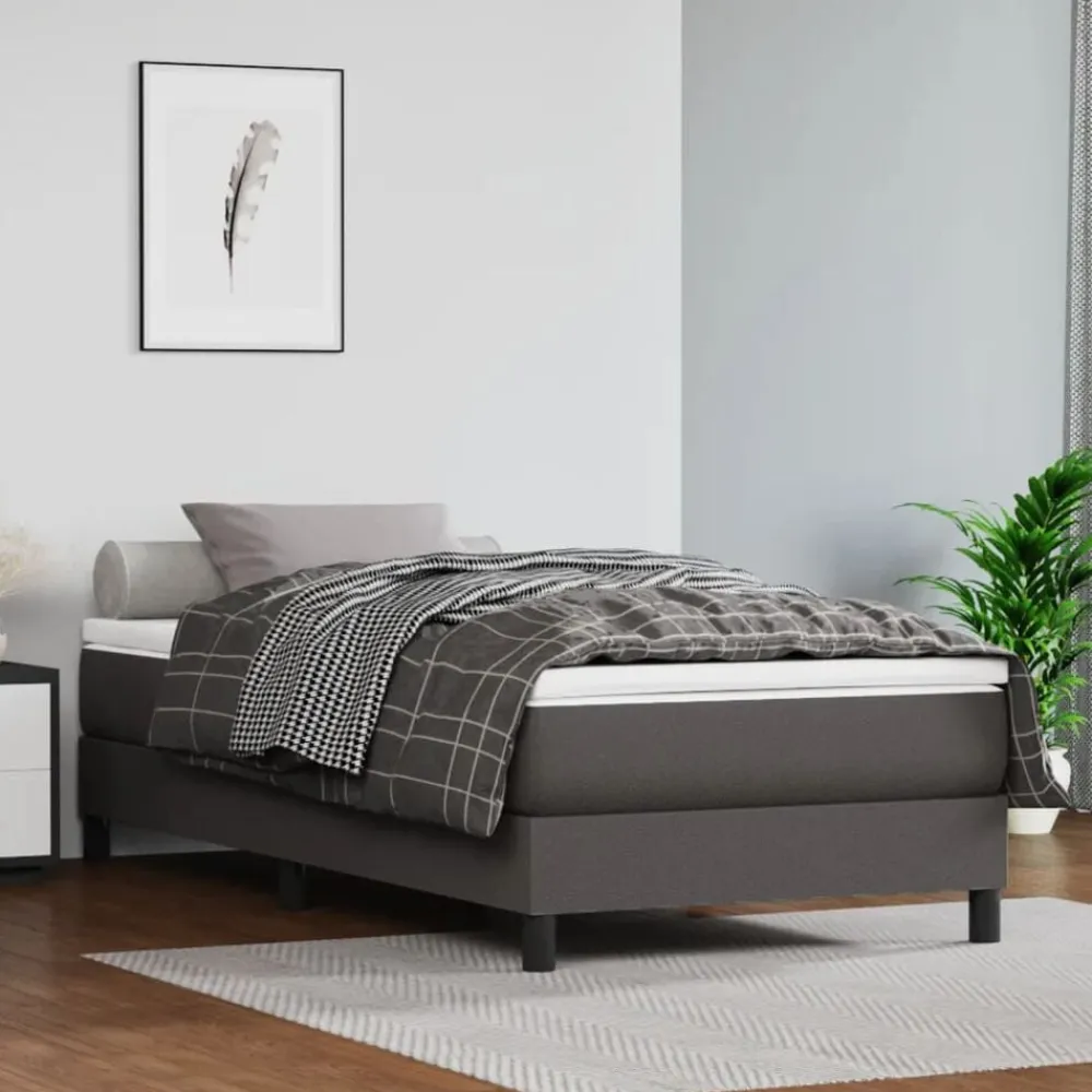 Boxspring bed kunstleer 80x200 cm>vidaXL Hot