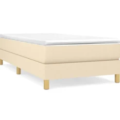 Boxspring bed 80x200 cm stof crèmekleurig>vidaXL Discount