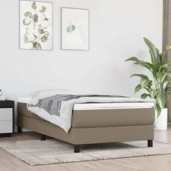 Bedden & Accessoires*vidaXL Boxspring bed 80x200 cm stof Taupe