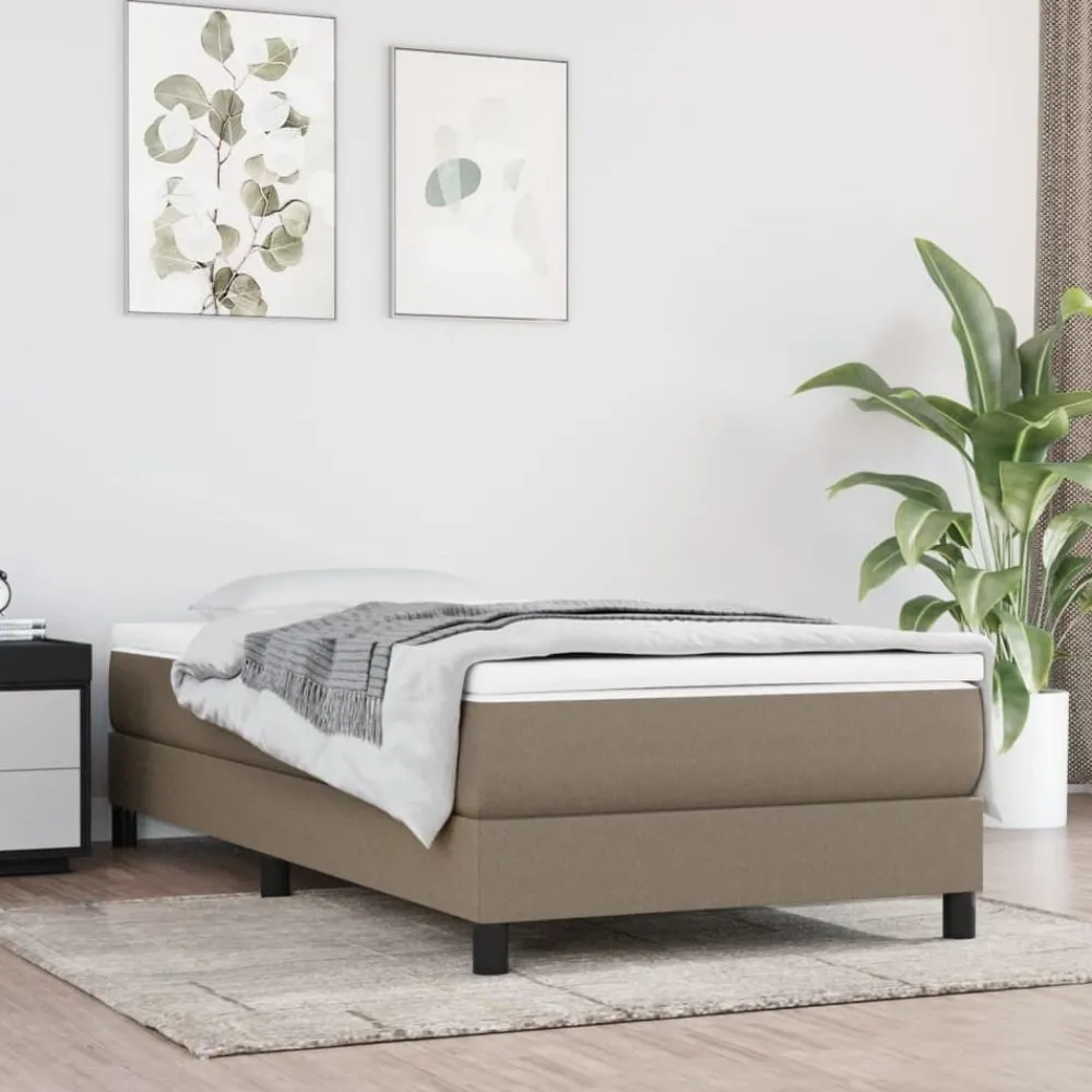 Bedden & Accessoires*vidaXL Boxspring bed 80x200 cm stof Taupe