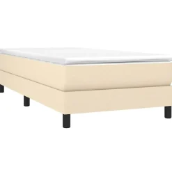 Bedden & Accessoires*vidaXL Boxspring bed 80x200 cm stof crèmekleurig Cr&egrave;me