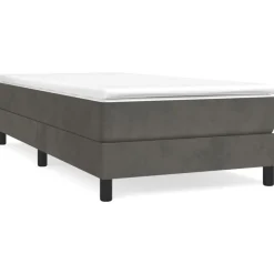 Bedden & Accessoires*vidaXL Boxspring bed 80x200 cm fluweel Donkergrijs