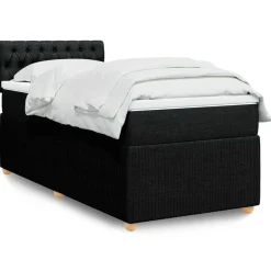 Bedden & Accessoires*vidaXL Boxspring met matras stof 80x200 cm Zwart