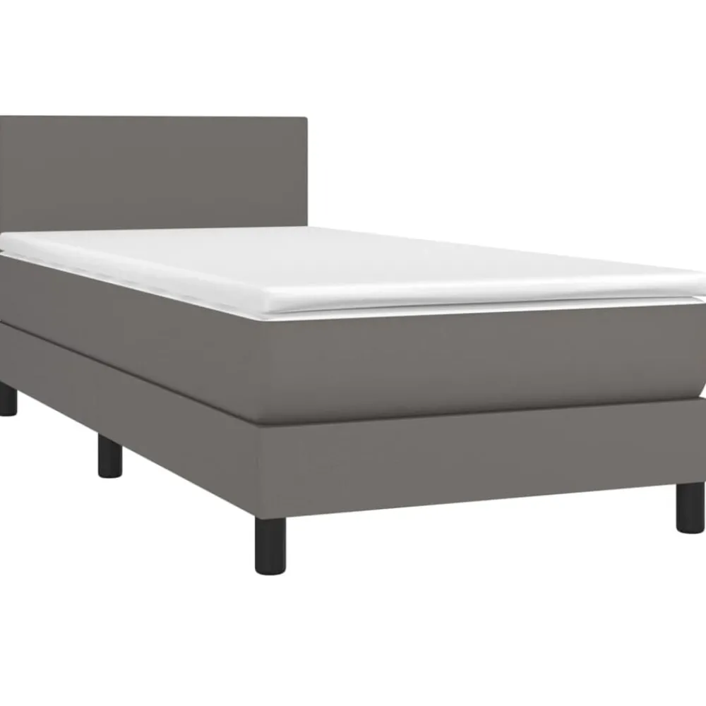 Boxspring met matras en LED kunstleer 80x200 cm>vidaXL