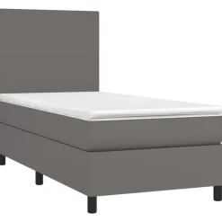 Boxspring met matras en LED kunstleer 80x200 cm><noscript><img width=