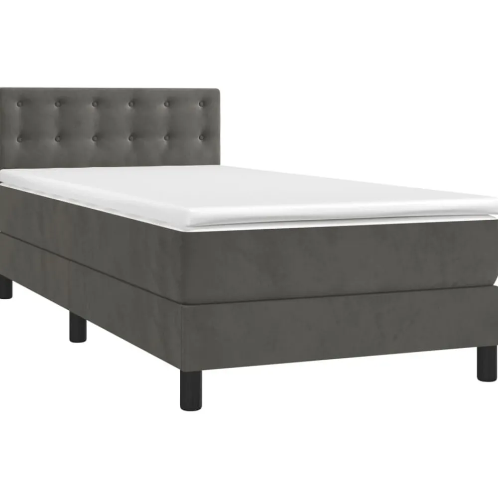 Boxspring met matras en LED fluweel 80x200 cm>vidaXL Clearance