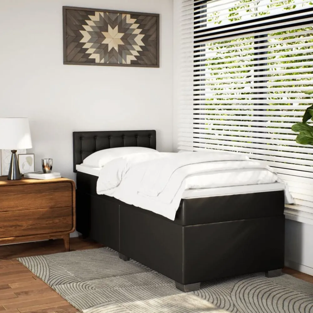 Boxspring met matras kunstleer 80x200 cm>vidaXL Clearance