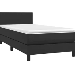 Boxspring met matras en LED kunstleer 80x200 cm><noscript><img width=