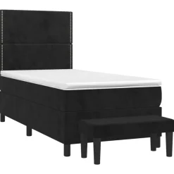 Boxspring met matras fluweel 80x200 cm><noscript><img width=