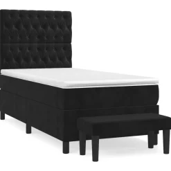 Boxspring met matras fluweel 80x200 cm>vidaXL Sale