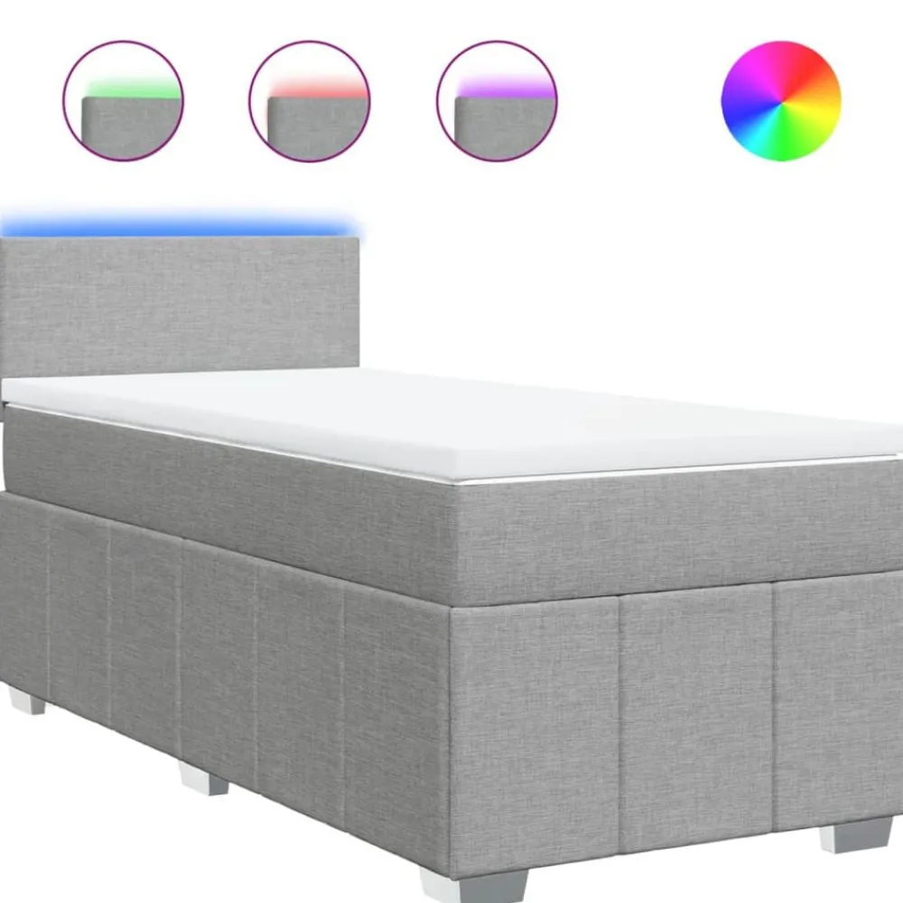 Boxspring met matras stof 80x200 cm>vidaXL Outlet