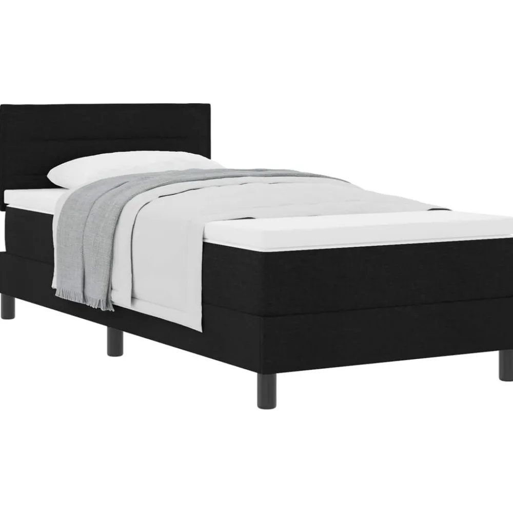Boxspringbed met hoofdeinde 90 x 190 cm Stof>vidaXL New