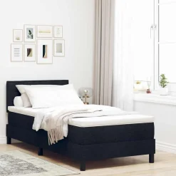 Boxspringbed met hoofdeinde 90 x 190 cm Stof>vidaXL New