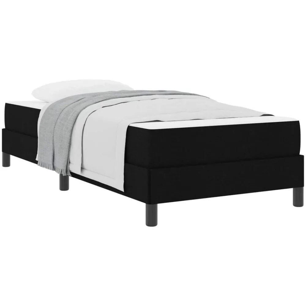 Bedden & Accessoires*vidaXL Boxspringbed met matras 80 x 200 cm Stof Zwart